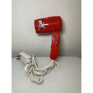 Vintage Betty Boop RED Hair Dryer 2 speed 1600 Watts 2 Settings 1997 -RARE